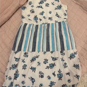 Floral and Striped Kids Dress